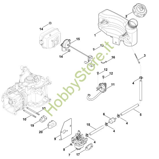 Picture of G - Carburatore, condotto carburante XT-6 (XT149-0213) (2011)